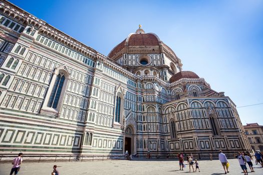 Pisa, Italy - August 10, 2013: Cathedral Santa Maria del Fiore cupola, Florence, Italy