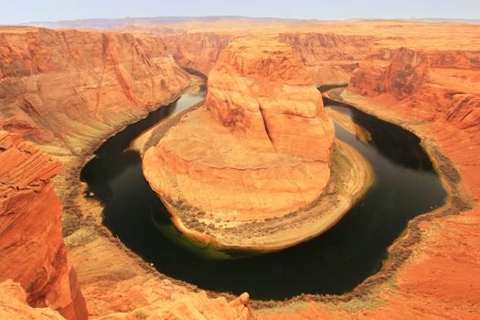 Horseshoe bend seen from overlook, Arizona