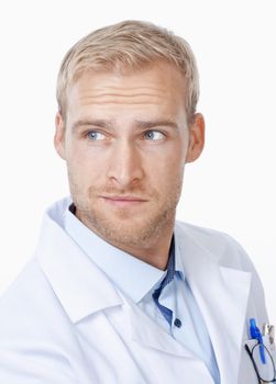 Portrait of a Young Doctor with Blond Hair