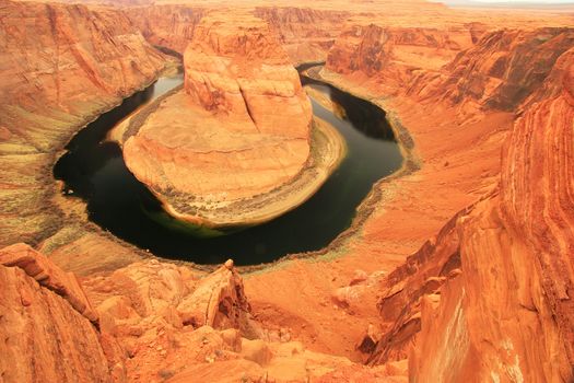 Horseshoe bend seen from overlook, Arizona