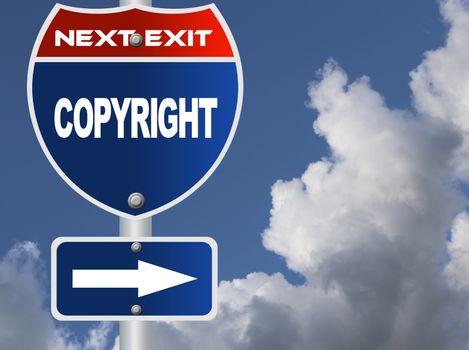 Copyright  road sign