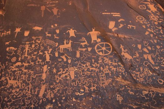 Indian petroglyphs, Newspaper Rock State Historic Monument, Utah