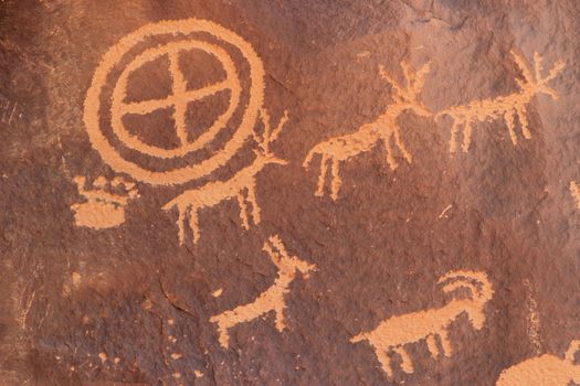 Indian petroglyphs, Newspaper Rock State Historic Monument, Utah