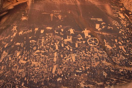 Indian petroglyphs, Newspaper Rock State Historic Monument, Utah