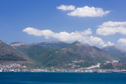 Igoumenitsa harbor at west coast of Greece. Soft focus