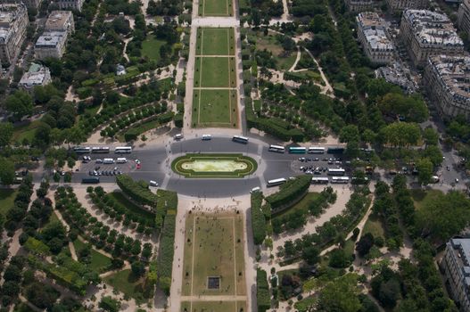 The view from the top of the Eifel tower