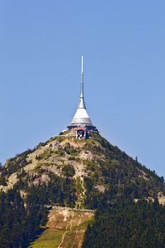 czech republic, liberec - 1012 high tv tower and hotel - architect hubacek