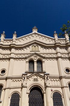 tempel synagogue in distric of krakow kazimierz in poland on miodowa street