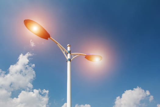 Street lamp in the day