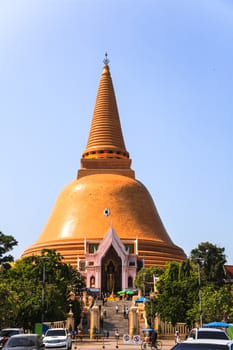 Famous Prapathom Jedee, the biggest pagoda in thailand located in Nakornprathom Province, about 50 km. from bangkok.