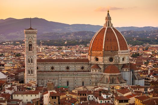 Pisa, Italy - August 11, 2013: Cathedral Santa Maria del Fiore in Florence city view, Italy