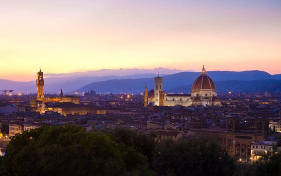 Florence cityscape at dawn, Italy