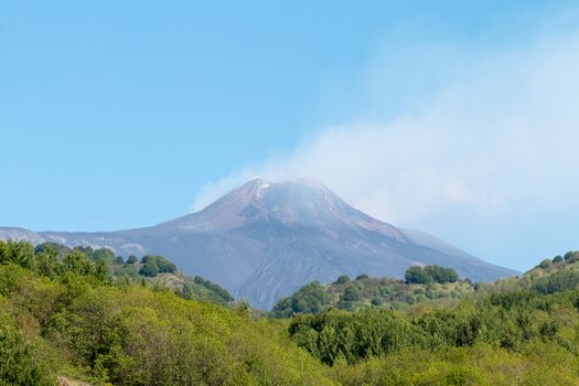 The big active european volcano