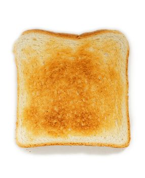single toast against white background 