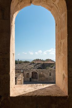 Castle window in easter Sicily