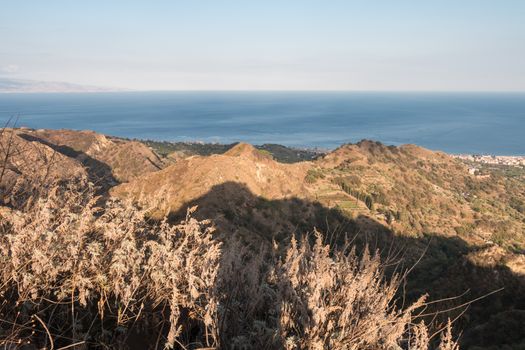 Coastal landscape ionian sea eastern Sicily