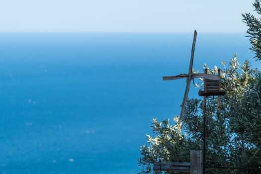 Coastal landscape ionian sea eastern Sicily