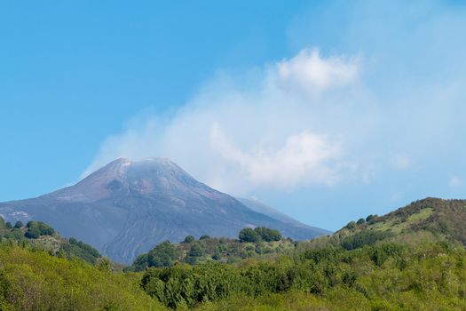 The big active european volcano