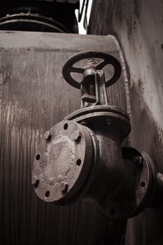 Old factory with antique color