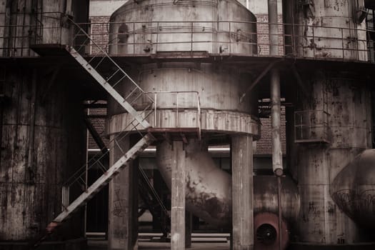 Old factory with antique color