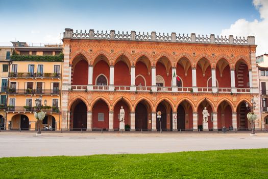 View of the Loggia Amulea in Prato della Valle, Padova