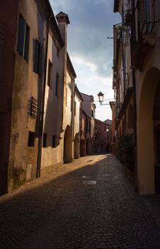 View of medieval street in Padova, italy