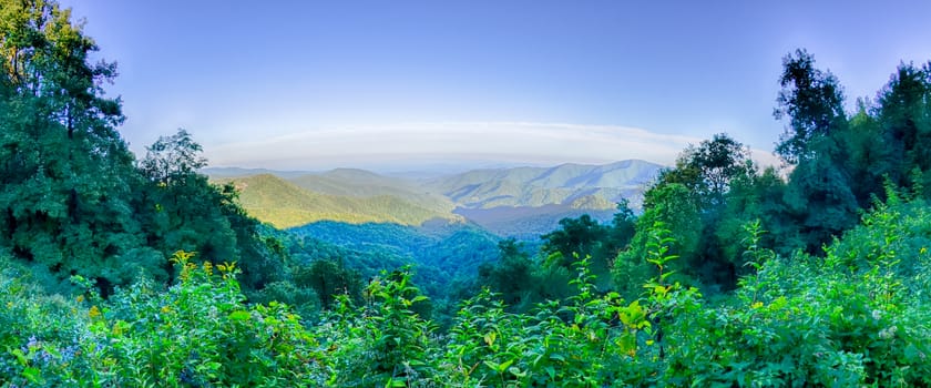 Blue Ridge Parkway National Park Sunset Scenic Mountains summer Landscape