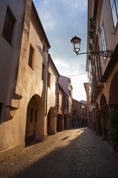 View of medieval street in Padova, italy