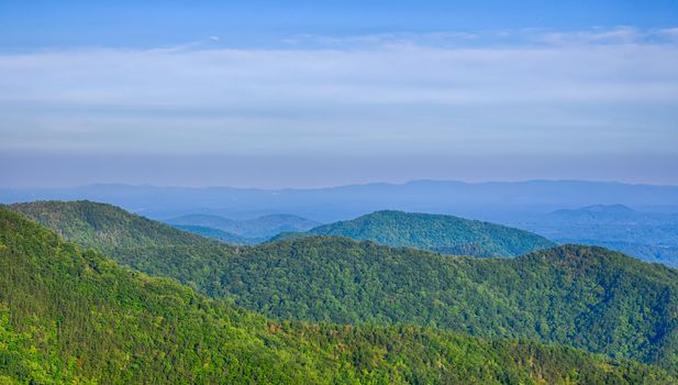 Blue Ridge Parkway National Park Sunset Scenic Mountains summer Landscape