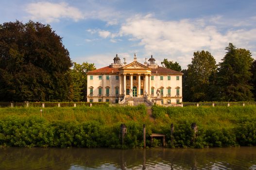 NOVENTA PADOVANA, ITALY - AUGUST, 25: View of the Villa Giovanelli Colonna on August 25, 2014
