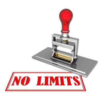 no limits beautiful stamp isolated on white background