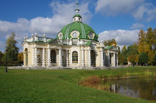 MOSCOW, RUSSIA - September 28, 2014: View of the Kuskovo estate in autumn day