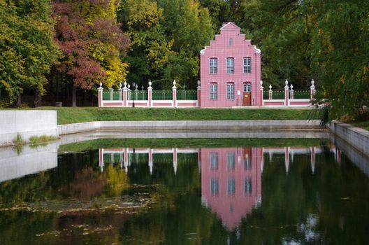 MOSCOW, RUSSIA - September 28, 2014: View of the Dutch house in Kuskovo estate