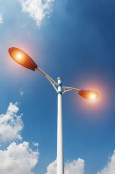 Street lamp in the day