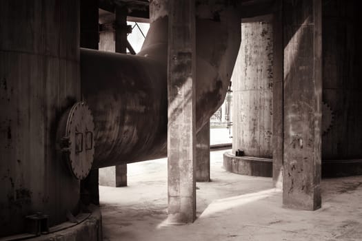 Old factory with antique color