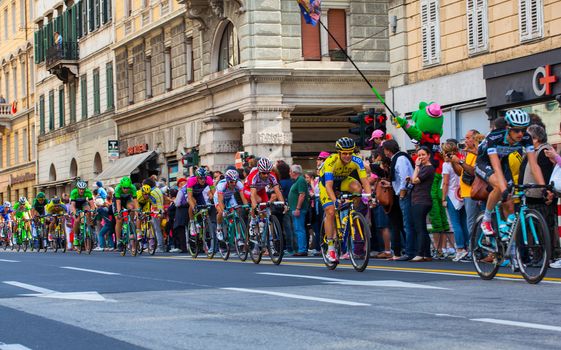 TRIESTE, ITALY - JUNE, 01: Cyclist during the final parade of 97th edition of the Giro d'Italia on November 01, 2014