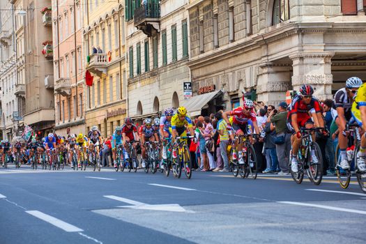 TRIESTE, ITALY - JUNE, 01: Cyclist during the final parade of 97th edition of the Giro d'Italia on November 01, 2014