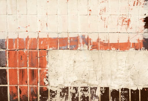 texture of old painted tiles