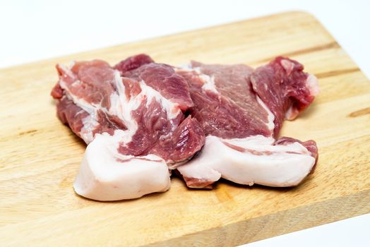 Fresh pork meat on a cutting board