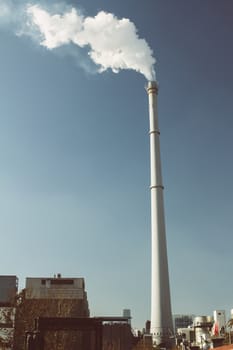 Smoke and chimney,in Beijing