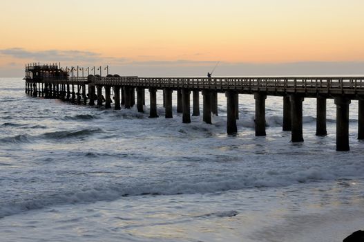 Old historic German jetty in Swakopmund Namibia

