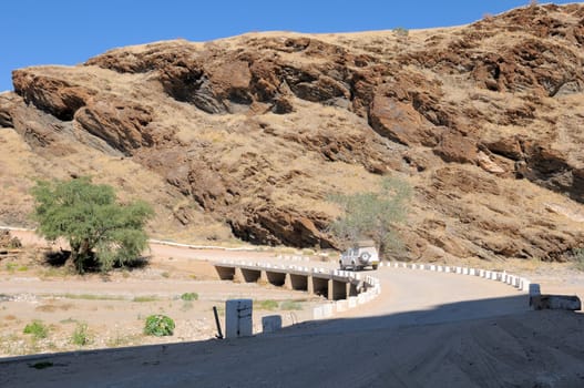 Bridge over the Gaub river in the Gaub Pass, Namibia
