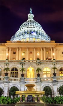 US Capitol South Side Construction Congress House Representatives Senate Capital City Night Stars Washington DC