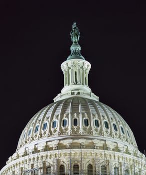 US Capitol Dome North Side Congress House Representatives Senate Capitol Hill Night Stars Washington DC