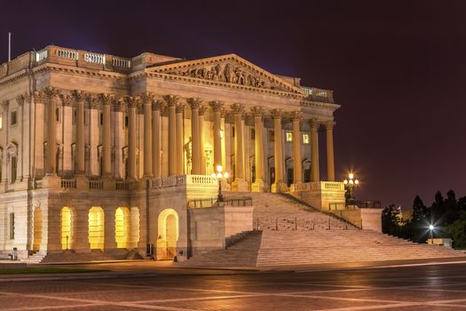 Senate US Capitol North Side Congress Capitol Hill Night Stars Washington DC