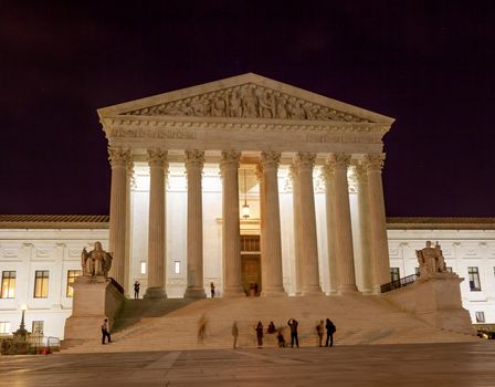 US Supreme Court Capitol Hill Night Stars Washington DC