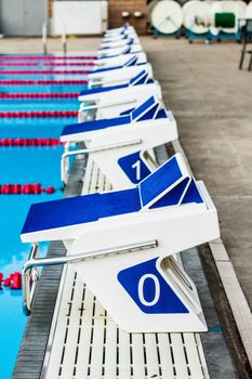 Olympic 50m Outdoor Pool Starting Blocks
