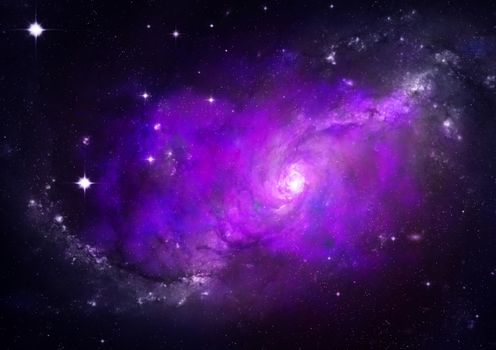 Far being shone nebula and star field against space. "Elements of this image furnished by NASA".