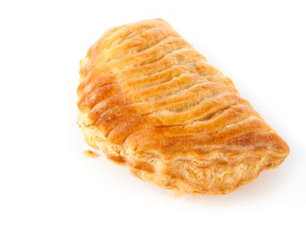 apple turnover, on white background