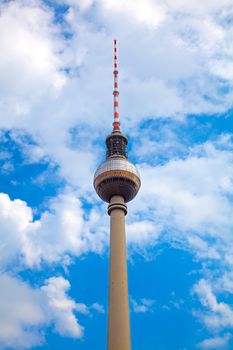 The TV Tower located on the Alexanderplatz in Berlin, Germany